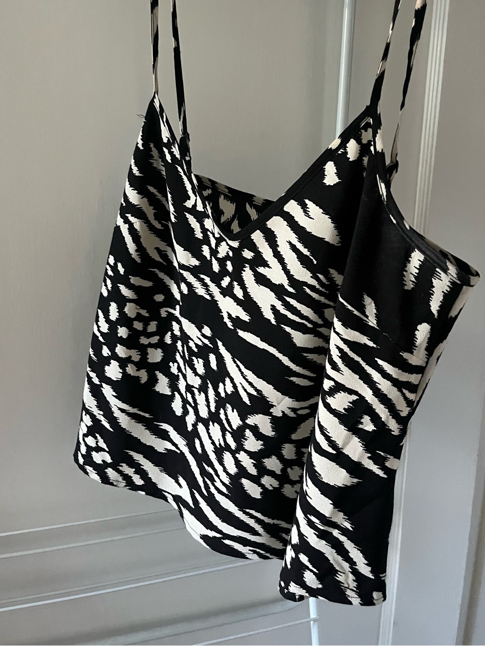 Silk - Black and White Animal Print Piper& Shaw Cami Top